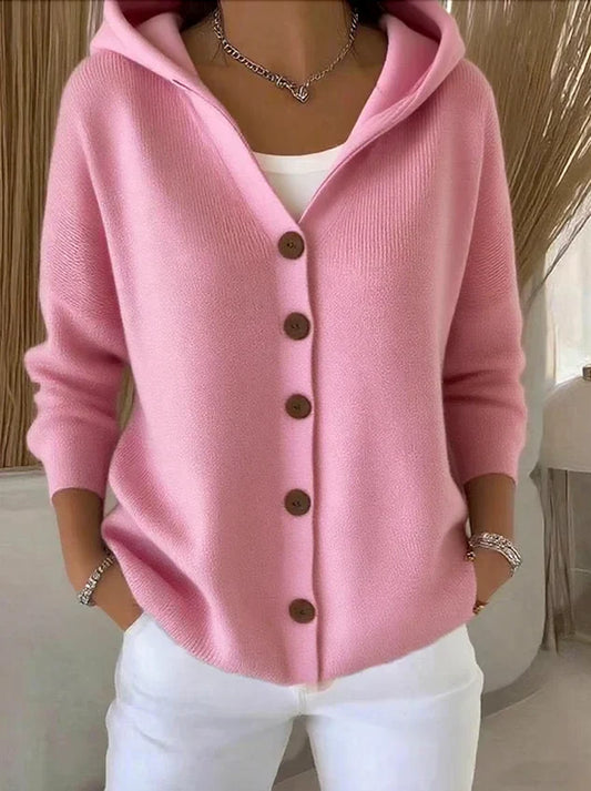 FELICIA TRENDY KNITTED HOODIE CARDIGAN