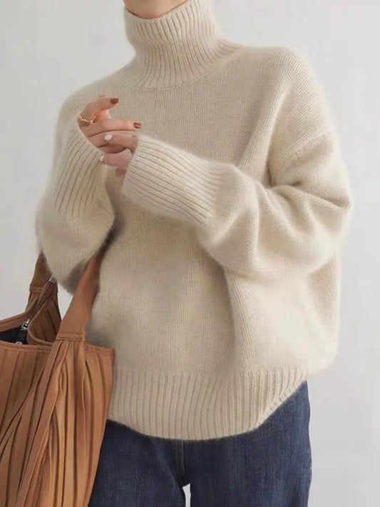 ISABELLA HIGH NECK CASHMERE SWEATER