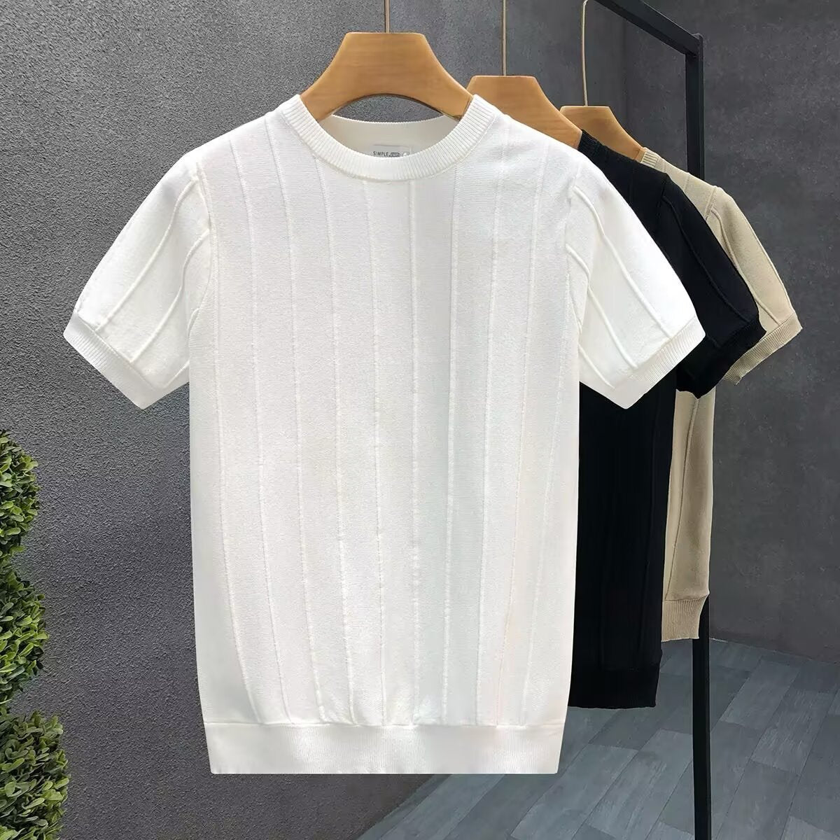 Ribbed Essential Knit Tee